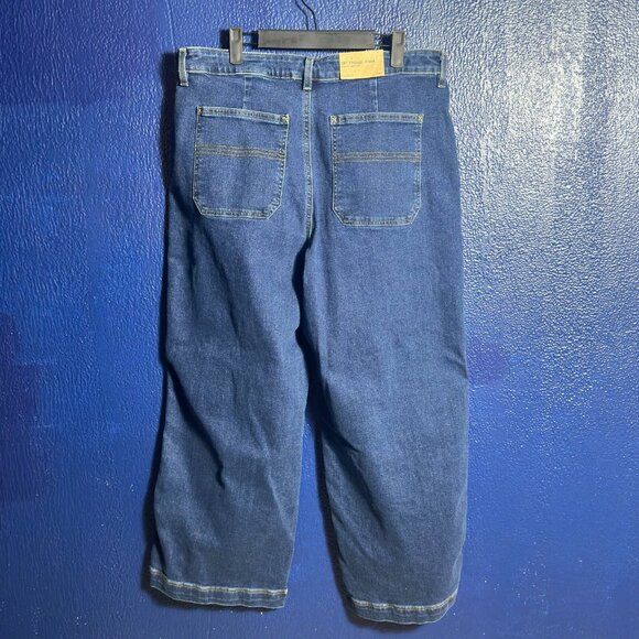 L.L Bean 207 Vintage Jeans Womens 16 Regular Blue Denim High Rise Wide Leg NWT - Picture 5 of 7